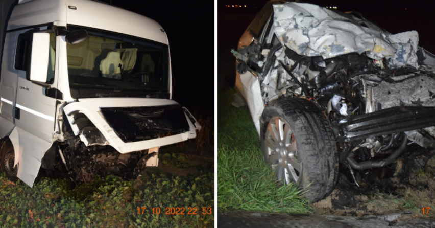 Čelná zrážka s kamiónom pri obci Mostová. Mladý futbalista z Galanty zraneniam na mieste podľahol
