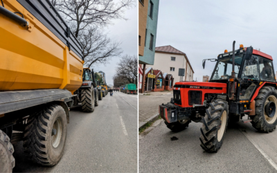 Hlavnou ulicou v Galante sa previezlo vyše 200 traktorov. Protest poľnohospodárov v našom meste prebehol v maximálnej slušnosti