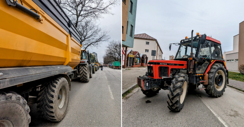 Hlavnou ulicou v Galante sa previezlo vyše 200 traktorov. Protest poľnohospodárov v našom meste prebehol v maximálnej slušnosti